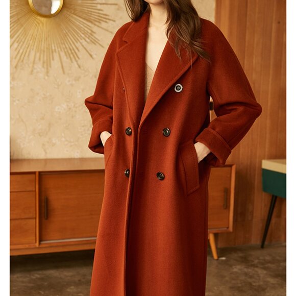 Riz Camel High-End  Double-Sided Wool Coat for Women 101801 - Picture 1 of 8